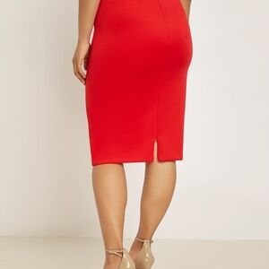 Eloquii Vibrant Red Pencil Skirt